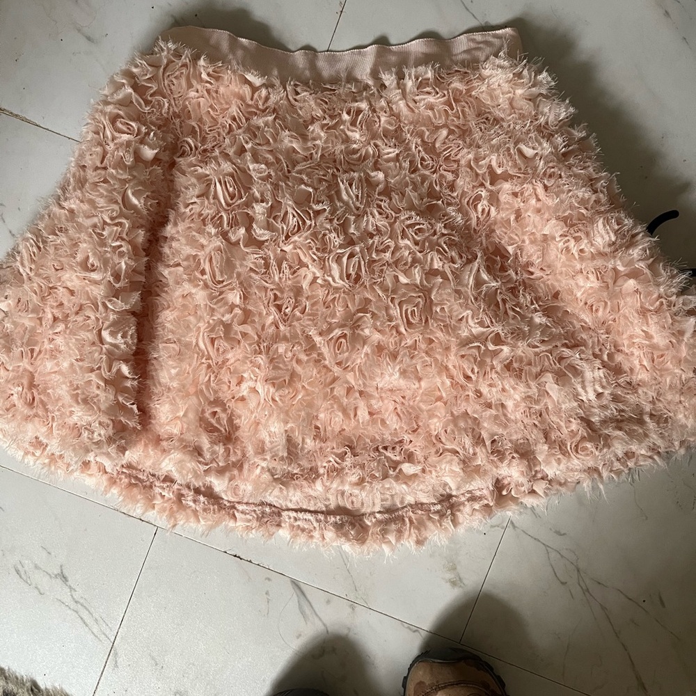 Pink floral skirt